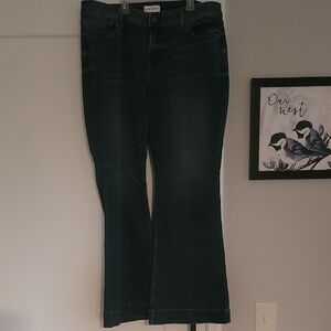 Lane Bryant Blue Flare Wide Leg Jeans